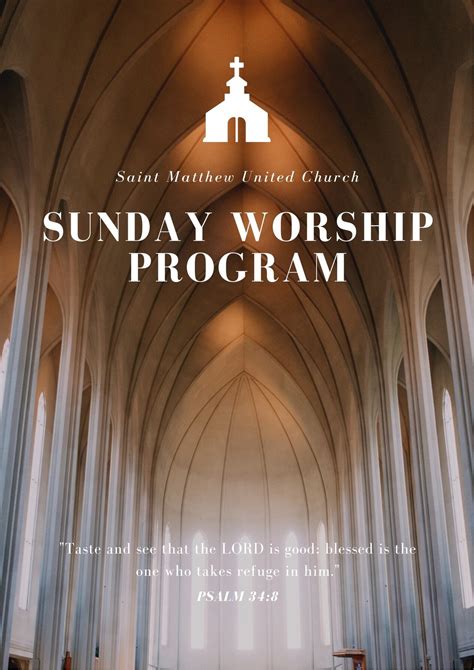 Free Simple Church Program Template .